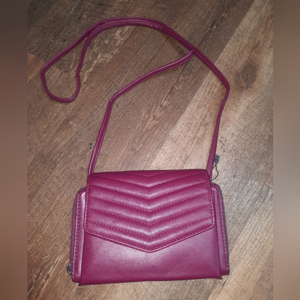 Kohls New Wine color small crossbody purse